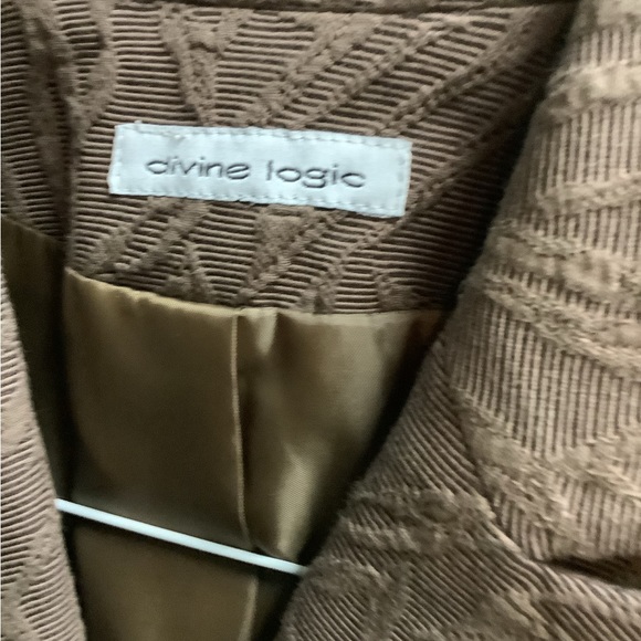 Vintage cotton jacquard blazer jacket - Picture 3 of 5